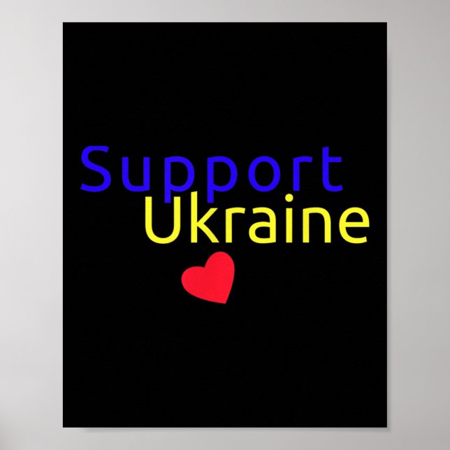Support Ukraine No War Ukrainian Flag  Poster (Front)