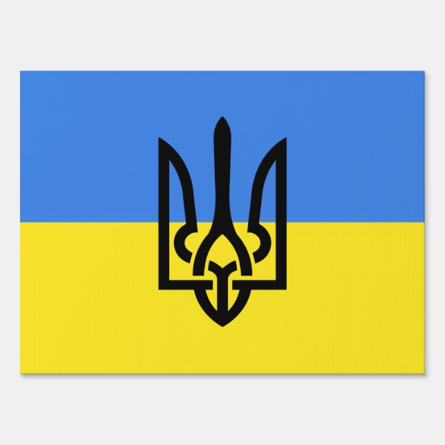 Support Ukraine Outdoor Signs Ukrainian Flag (Front)