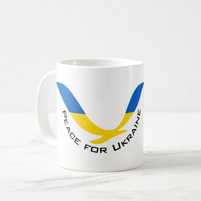 Support Ukraine Peace  Coffee Mug (Front Left)