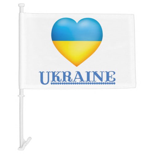 Support Ukraine _ Peace  Love for Ukraine Car Flag