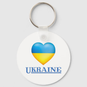 Support Ukraine - Peace & Love for Ukraine Keychain