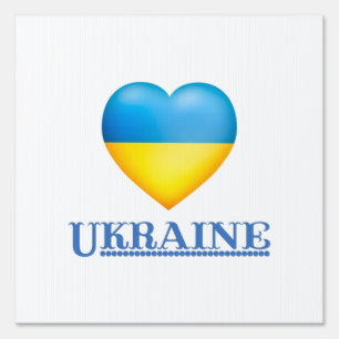 Support Ukraine - Peace & Love for Ukraine Sign