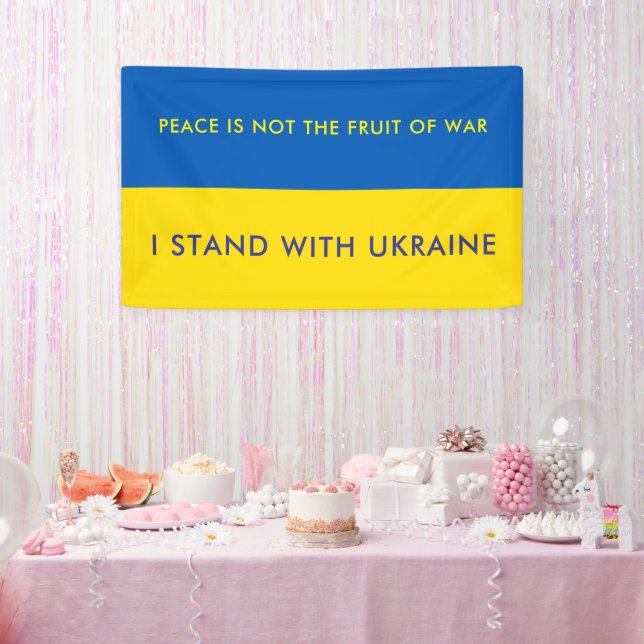 Support Ukraine Personalized Patriotic Flag Banner (Party)