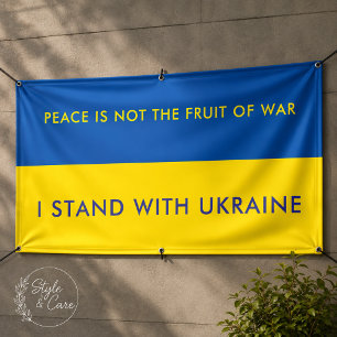 Support Ukraine Personalized Patriotic Flag Banner