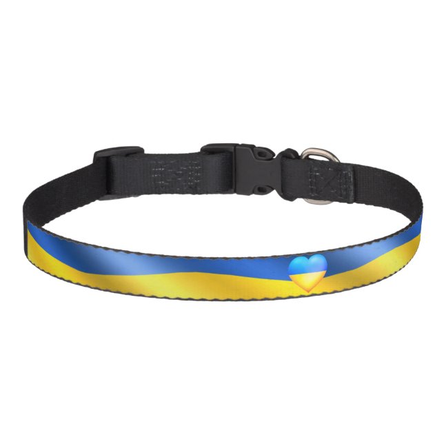Support Ukraine Pet Collar Ukrainian Flag (Front)