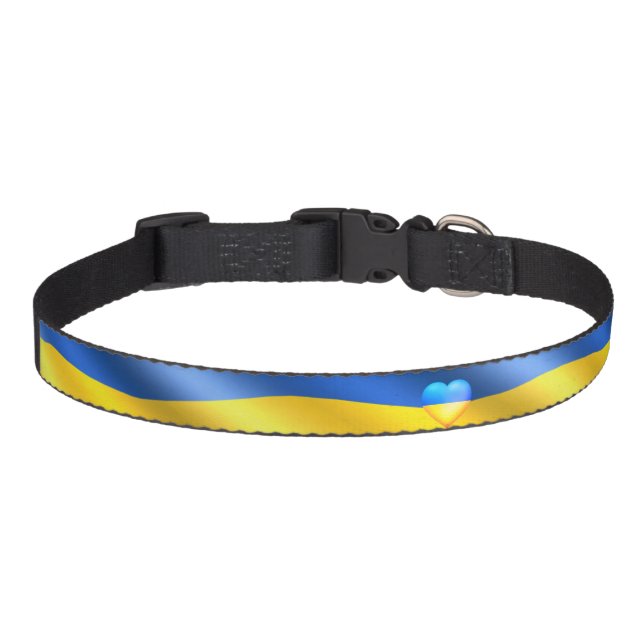 Support Ukraine Pet Collar Ukrainian Flag Freedom (Front)