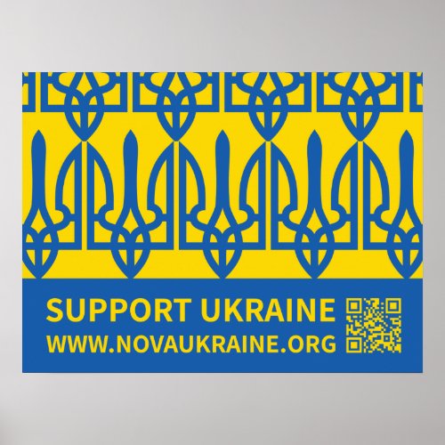 Support Ukraine QR Poster
