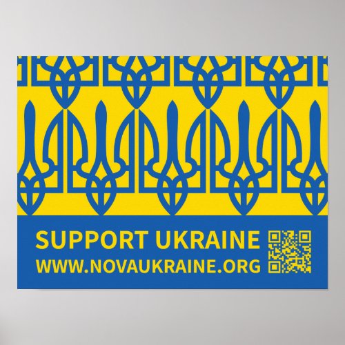 Support Ukraine QR Poster