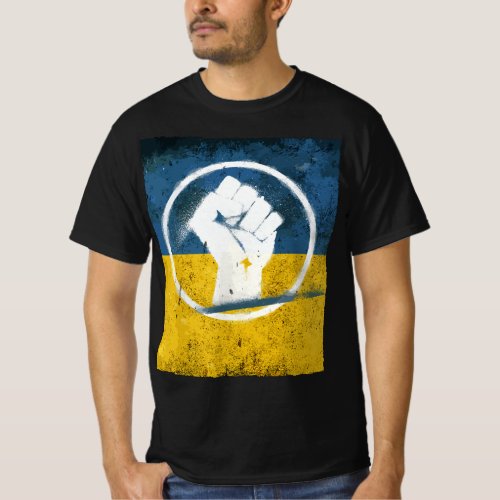 Support Ukraine Resist Spray Painted Solidarity Fi T_Shirt