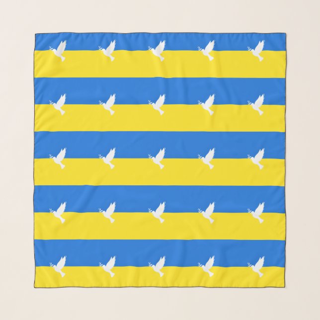 Support Ukraine Scarf Dove of Peace - Freedom  (Front)