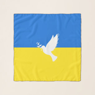 Support Ukraine Scarf Dove Ukrainian Flag