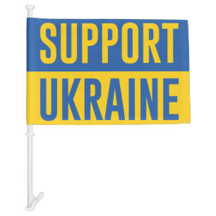 Support Ukraine Sign Car Flag