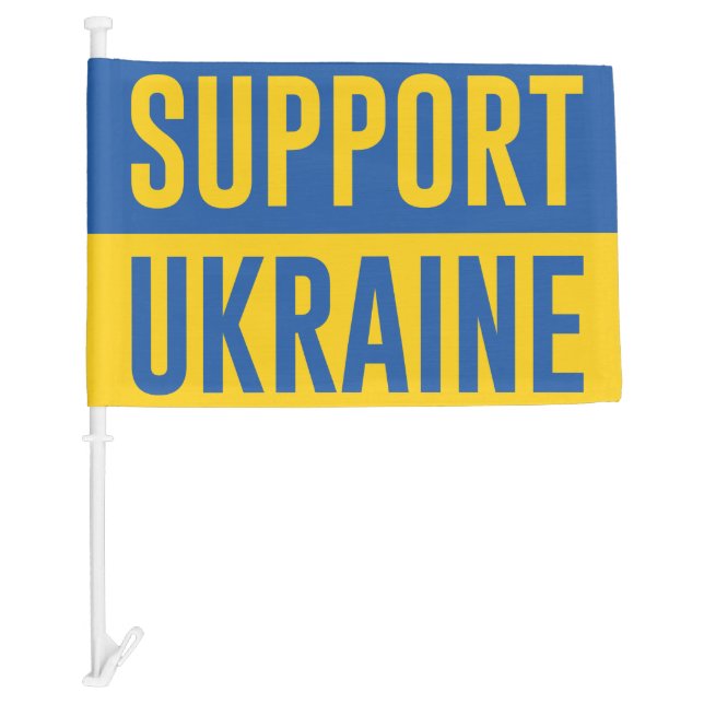 Support Ukraine Sign Car Flag (Front)