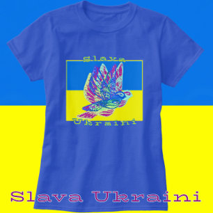 Support Ukraine Slava Ukraini Peace Doves T-Shirt