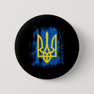 Support Ukraine Stand With Ukraine Ukrainian Flag Button