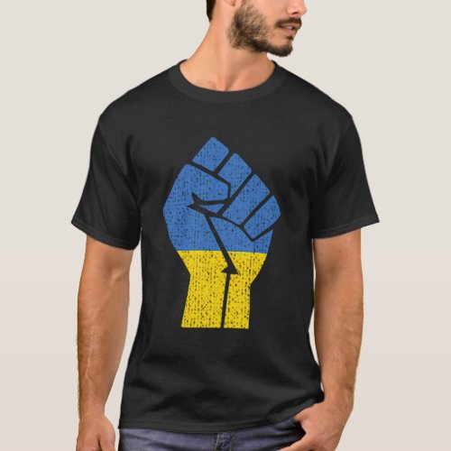 Support Ukraine Stand With Ukraine Ukrainian Flag T_Shirt