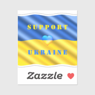 Support Ukraine Sticker Ukrainian Flag - Freedom