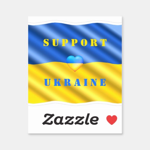 Support Ukraine Sticker Ukrainian Flag _ Freedom