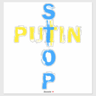 Support Ukraine Stickers Freedom - Stop putin
