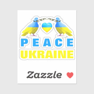 Support Ukraine Stickers Peace Dove - Freedom