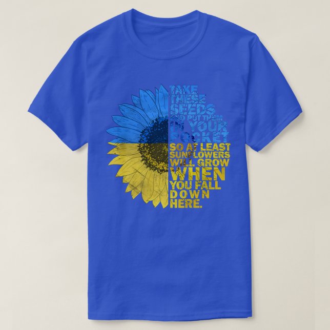 Support Ukraine Sunflower flag Ukraine I Stand Wit T-Shirt (Design Front)