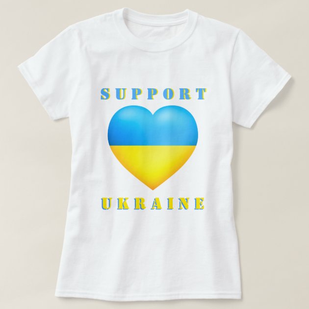 Ukraine Flag Support T-Shirt - Unisex Short Sleeve Tee For Standing With Ukraine, Freedom For All - View #7