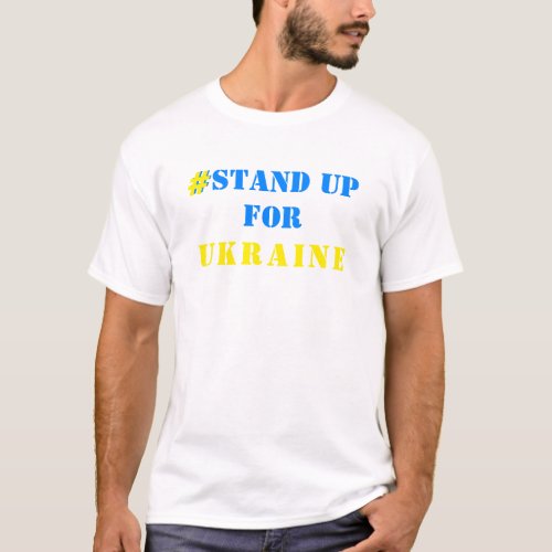 Support Ukraine T_Shirt Ukrainian Flag