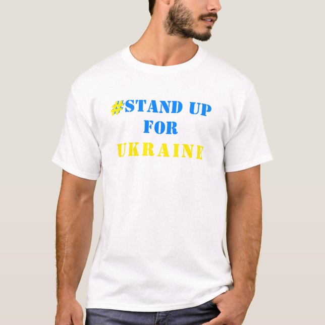 Support Ukraine T-Shirt Ukrainian Flag (Front)