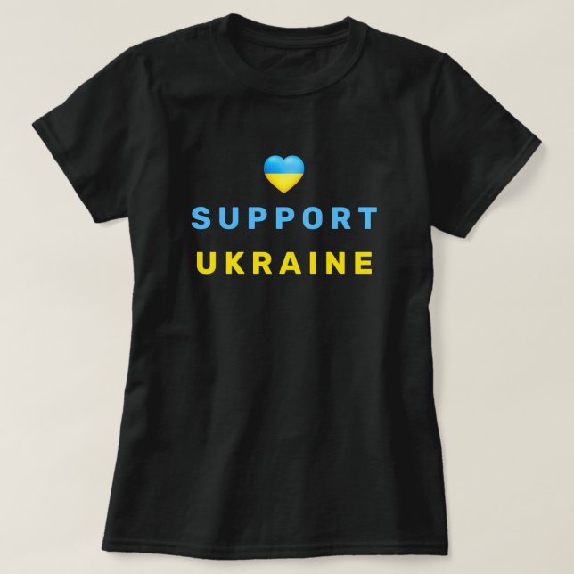 Support Ukraine T-Shirt Ukrainian Flag Freedom (Design Front)