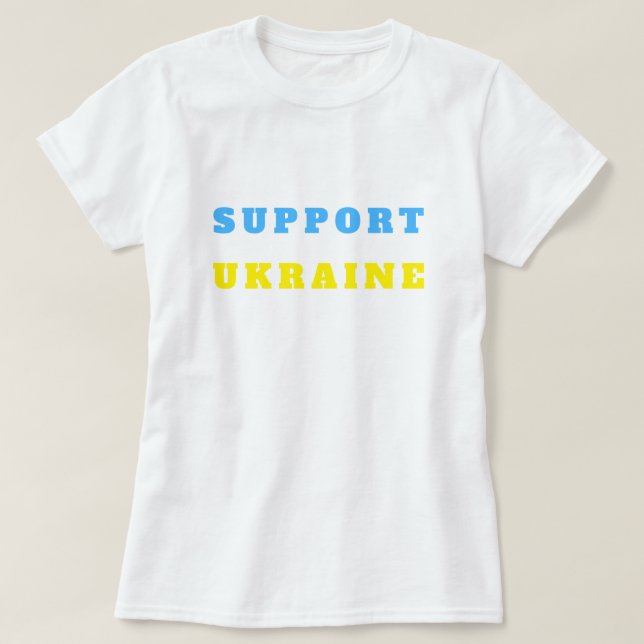 Support Ukraine T-Shirt Ukrainian Flag - Freedom (Design Front)