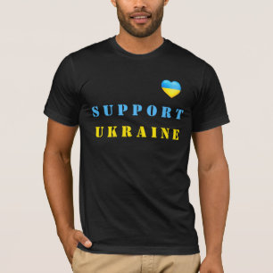 Support Ukraine T-Shirt Ukrainian Flag Heart
