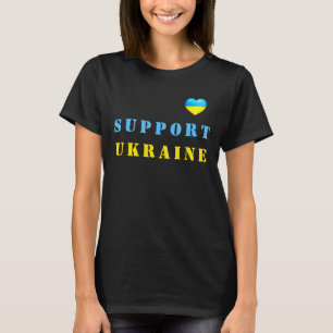 Support Ukraine T-Shirt Ukrainian Flag Heart