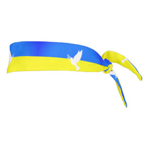 Support Ukraine Tie Headband Peace Dove