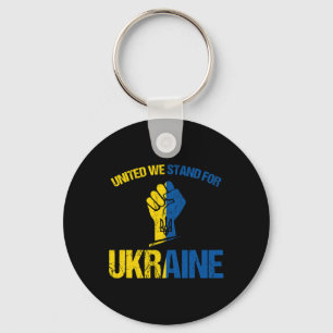 Support Ukraine - United We Stand For Ukraine Ukra Keychain