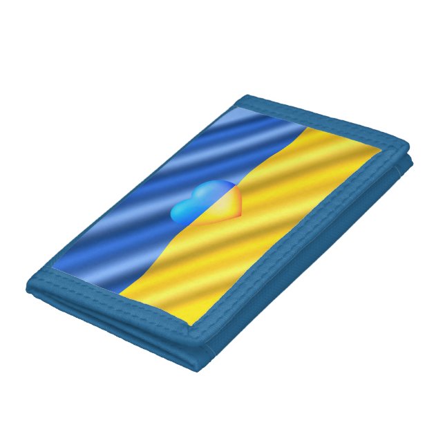 Support Ukraine Wallet Ukrainian Flag Heart (Bottom)