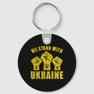 Support Ukraine - We Stand With Ukraine Keychain