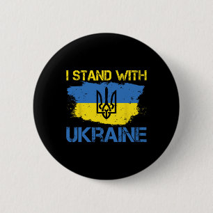 Support Ukraine With This Ukraine Flag I Stand Wit Button