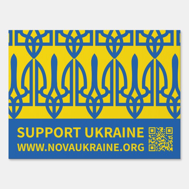 Support Ukraine Yard Sign (Front)