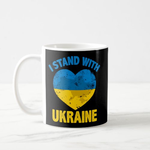 Support Ukrainian Flag I Stand With Ukraine Map Coffee Mug