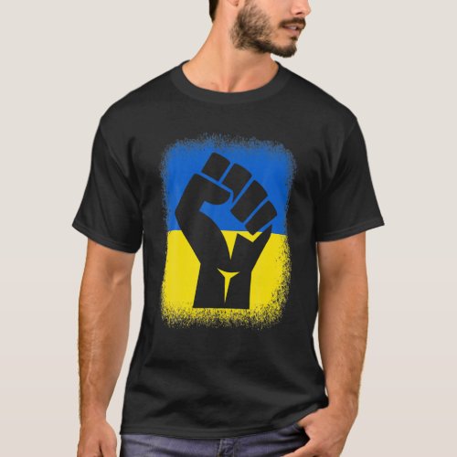 Support Ukrainians Flag Vintage Ukraine Ukrainian T_Shirt
