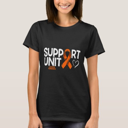 Support Unit Family Blood Cancer Leukemia Awarenes T_Shirt