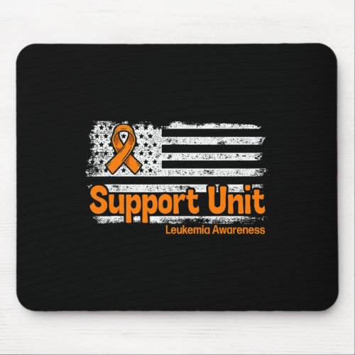 Support Unit Flag Blood Cancer Leukemia Awareness  Mouse Pad