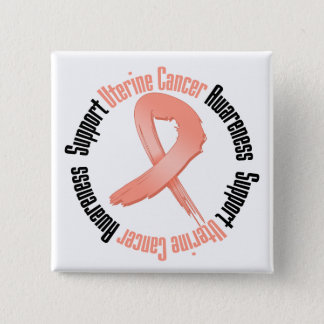 Support Uterine Cancer  Awareness Pinback Button