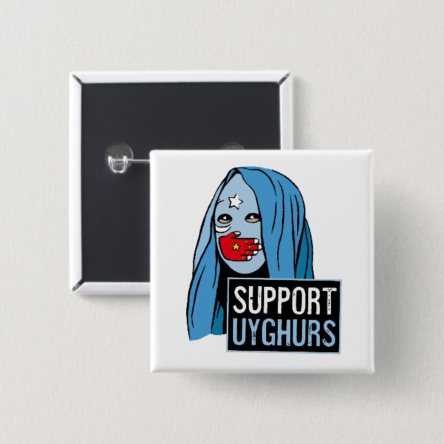Support Uyghurs Button (Front & Back)