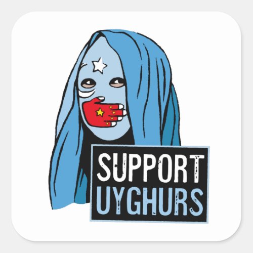 Support Uyghurs Square Sticker