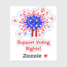 “Support Voting Rights!”  Laptop Sticker