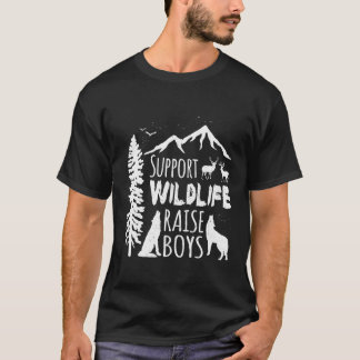 Support Wildlife Raise Boys Long Sleeve Shirt For