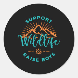 Support Wildlife Raise Classic Round Sticker