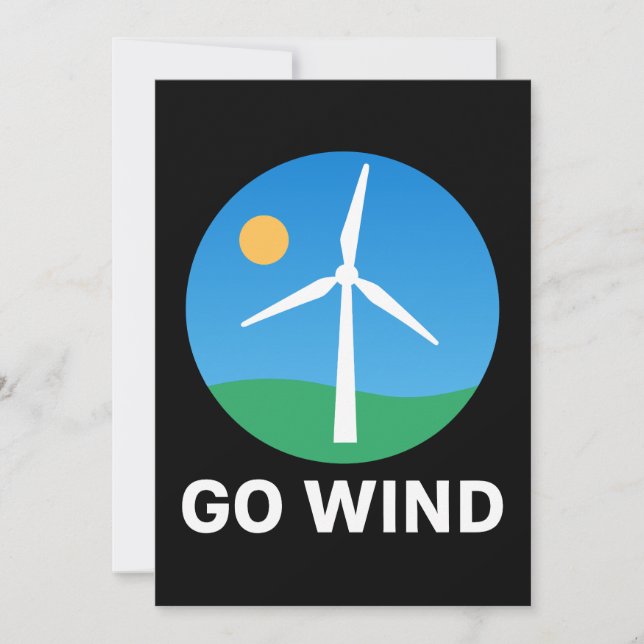Support Wind Energy – Pro Clean Wind Power Invitation (Front)