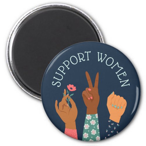 Support Women Feminist Magnet